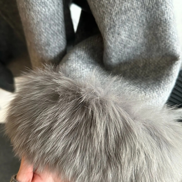 High End Double-sided Wool Strapping Real Wool Fur Coat Women's Removable Cuffs - Picture 7 of 8